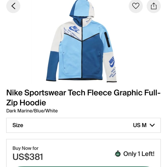 Nike tech Dark Marina blue size large - Picture 7 of 7